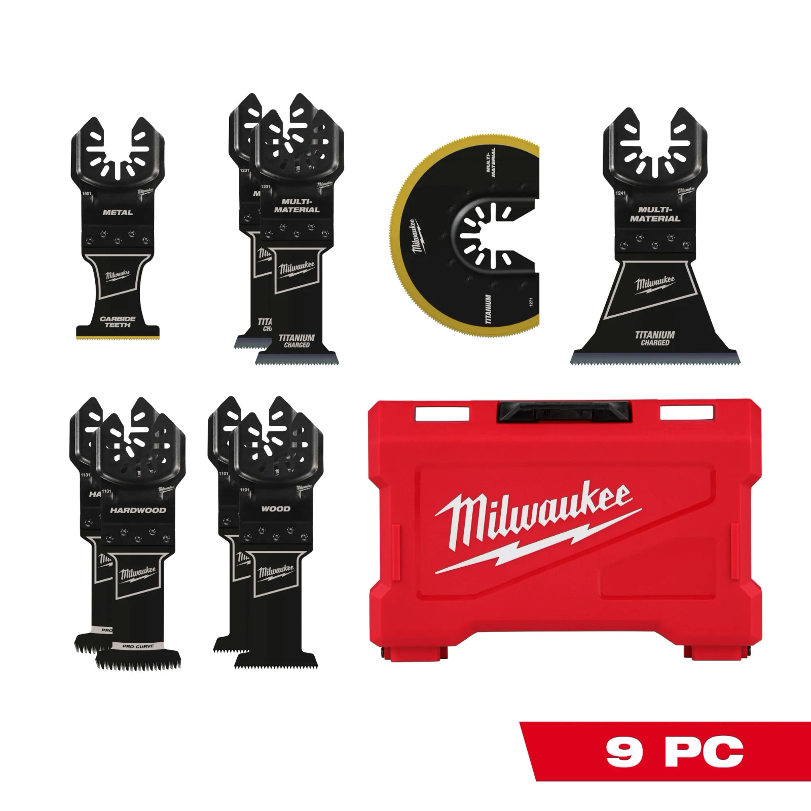 Milwaukee Tool 49-10-9113 9 Pc. Open-Lok Oscillating Multi-Tool Blade Set gallery