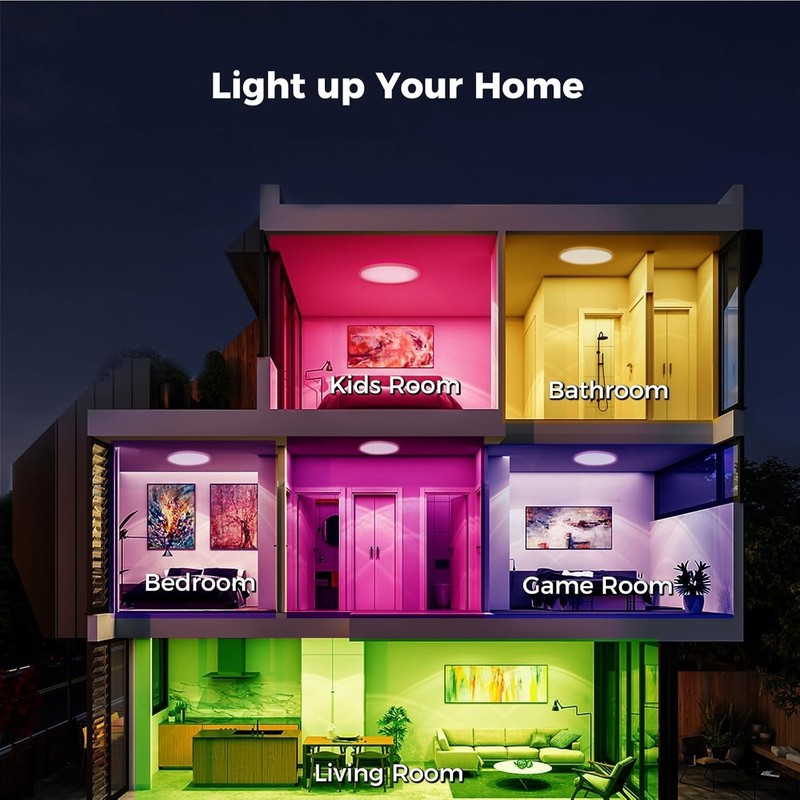 Smart RGB LED Ceiling Lights with Remote - 15.8 Inch, 36W 3600LM round Flush Mou gallery