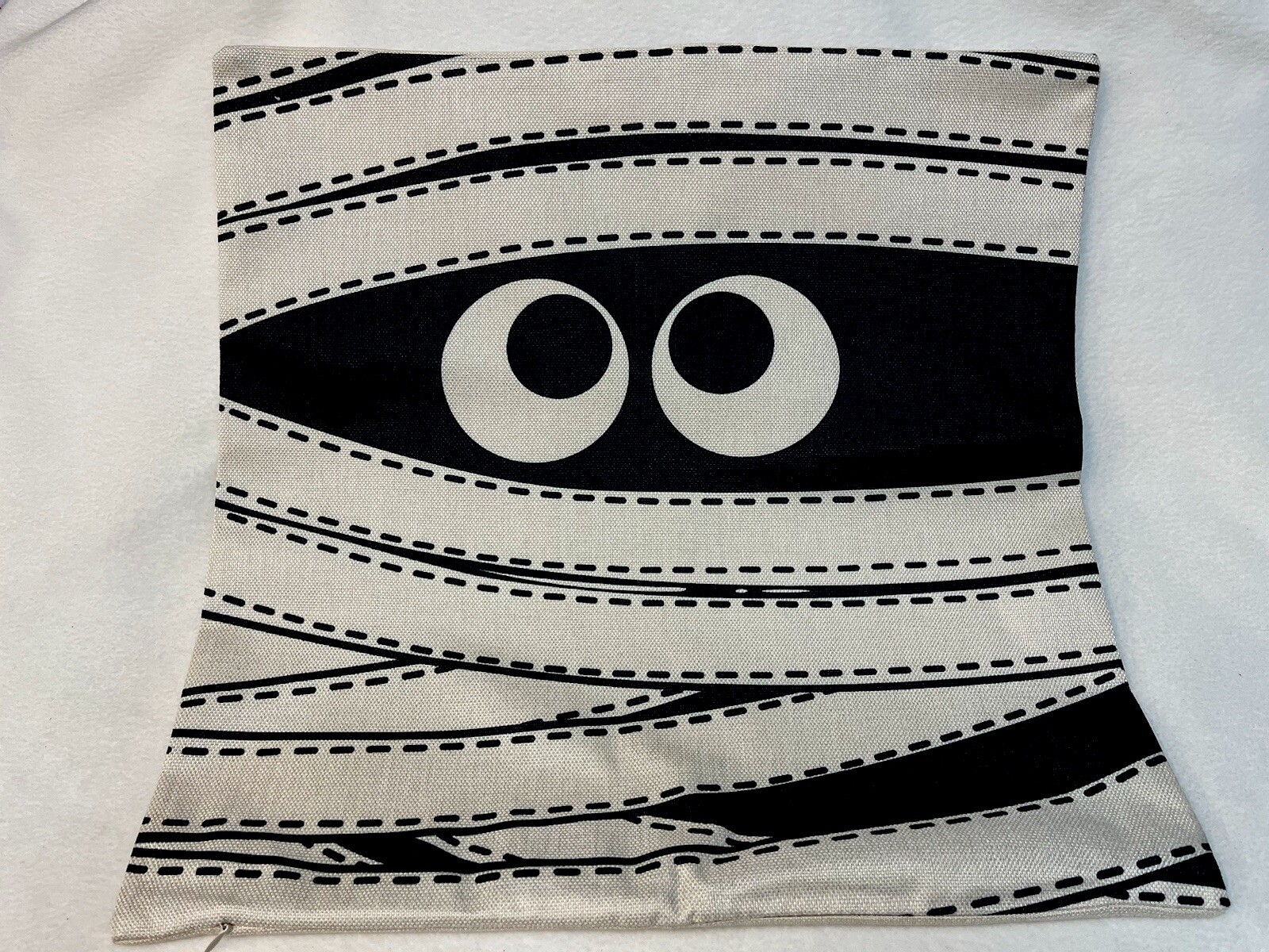MUMMY Cartoon Fun Halloween Fall Throw Pillow Cover Fall Holiday Home Decor gallery