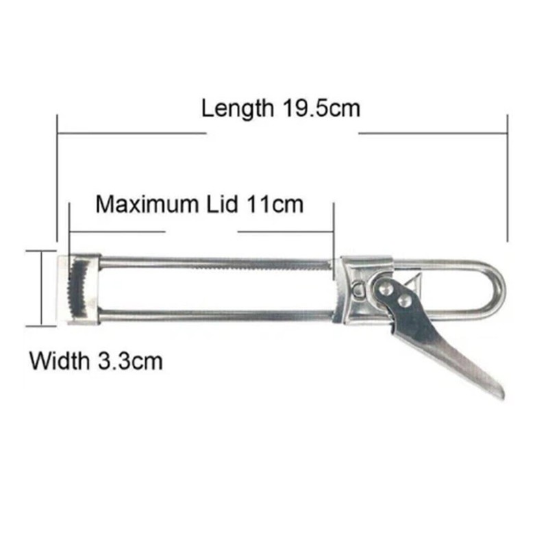 2X Adjustable Multifunctional Stainless Steel Can Opener Jar Lid Gripper New gallery