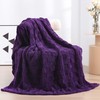 Deep Purple Fleece Throw Blanket 50”×60” for Couch Sofa Bed,Super Soft Cozy gallery