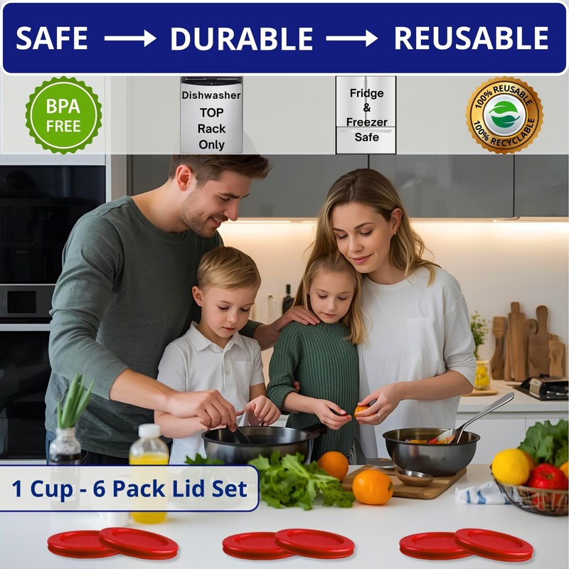 KlareWare Replacement Lids for - 1 Cup Storage Bowl Covers, BPA Free Plastic ... gallery