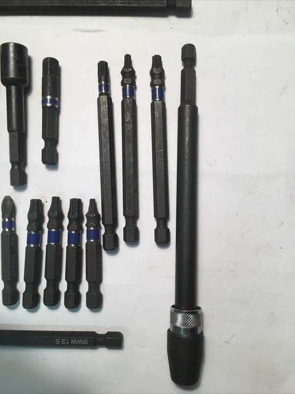 Irwin 24pc 1/4” Hex Impact Drive Bits Nut Drivers Adapters gallery