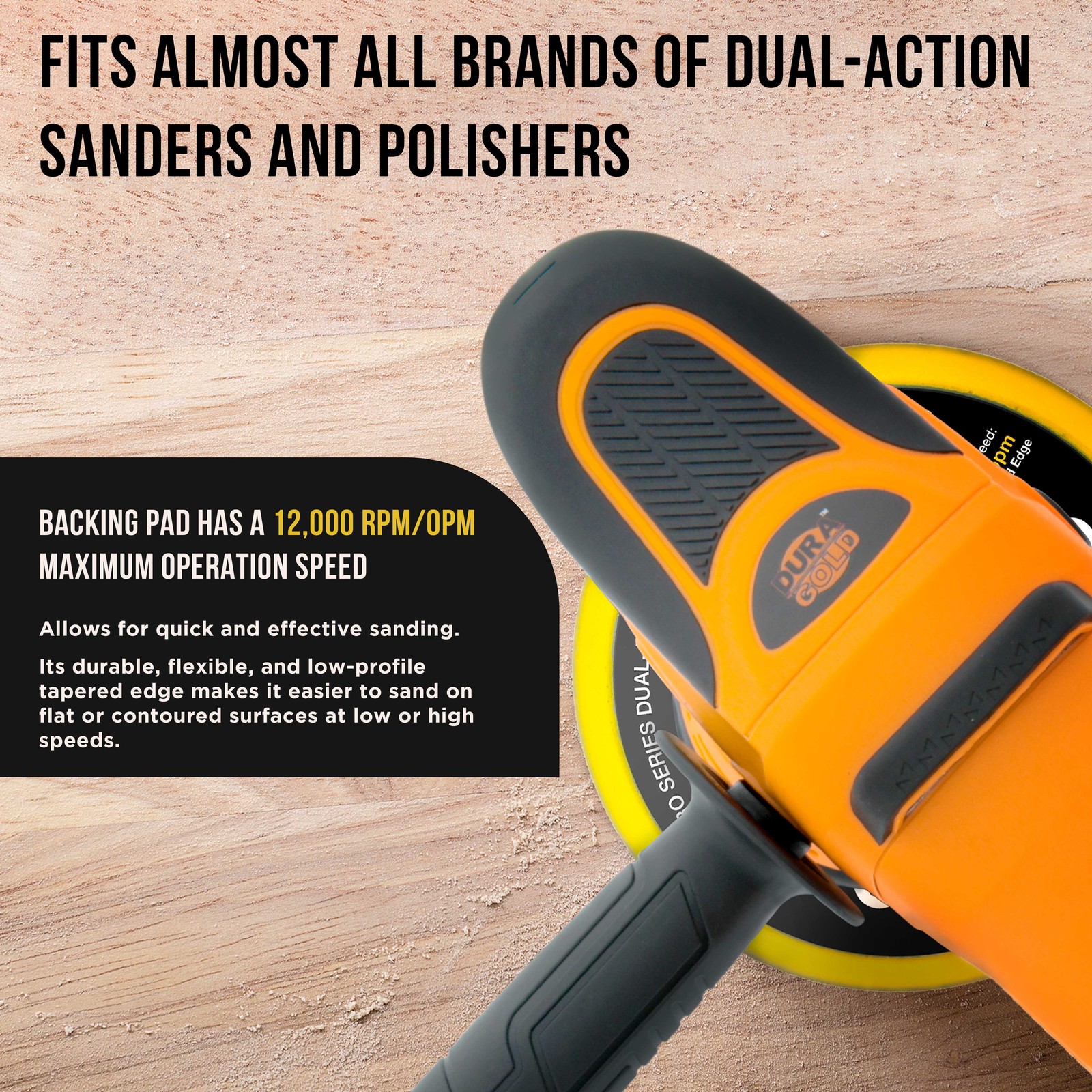 6" PSA DA Sander Backing Plate Pad, Flexible, Dual-Action Random Orbital Sanding gallery