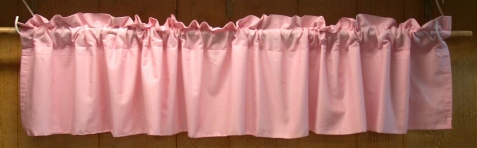 (1) Solid Valance ~ Pink ~ 15" L x 90" W **NEW** gallery