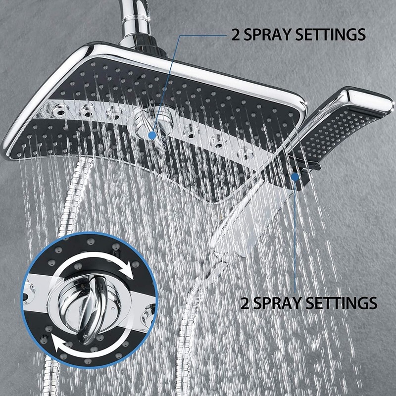 New "Bright Showers" Multi Function Rain Chrome Shower Head PSS3919-01 gallery
