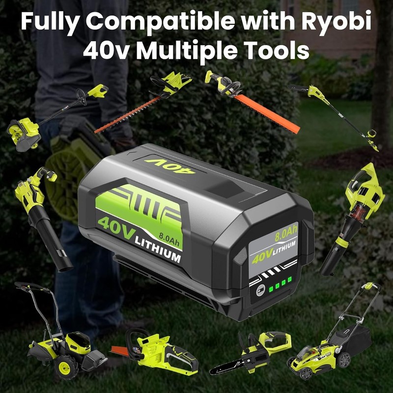 For RYOBI 40V Lithium 4Ah High Capacity Battery OP40404VNM Battery and Charger gallery