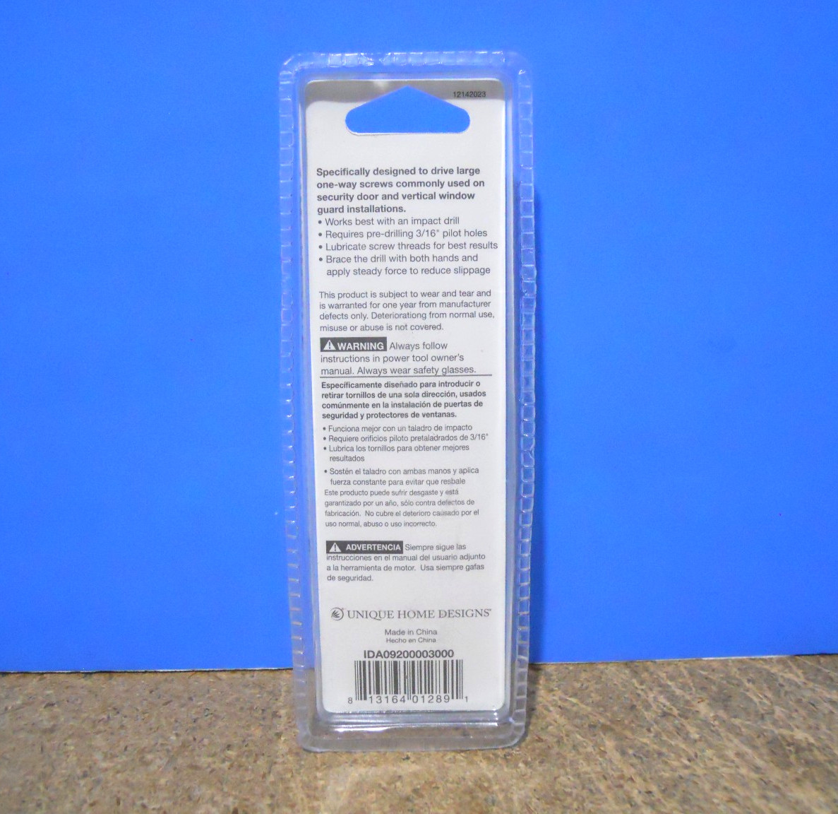 Unique Home Designs One-Way Screw Driver IDA09200003000 For Security Doors gallery