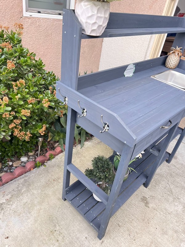 potting bench, potting table, potting benches outdoor work station table gallery