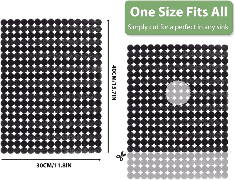 2Pack Kitchen Sink Mat for Stainless Steel/Ceramic Sinks, PVC Eco-Friendly Prote gallery