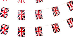 PE 20 Flags Double Sided Plastic Union Jack Bunting Flag Garland 10m (32.8ft)