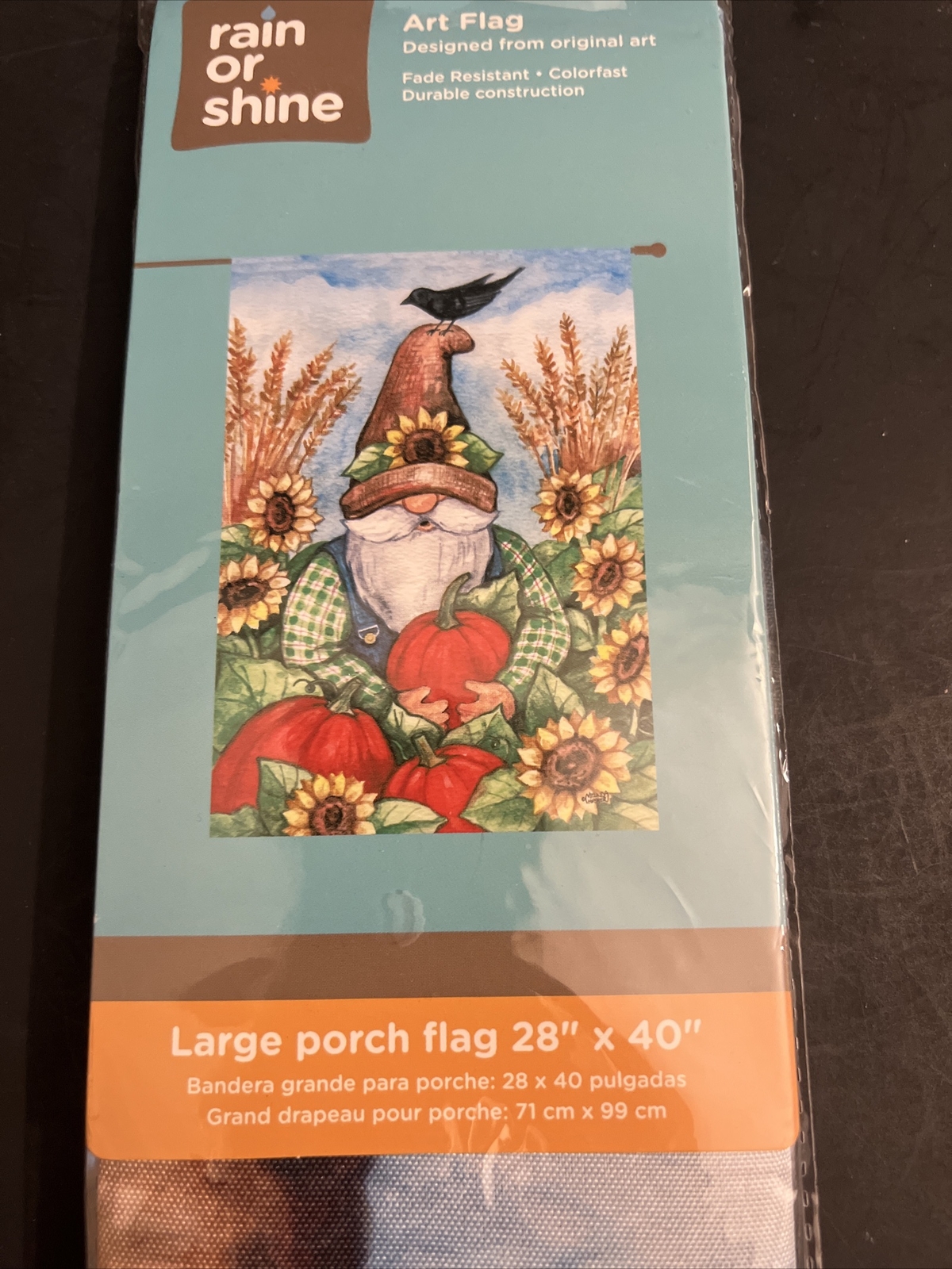 NEW - Spring/ Summer / Fall - Sunflowers - Gnome - House Flag - Large 28x40 gallery