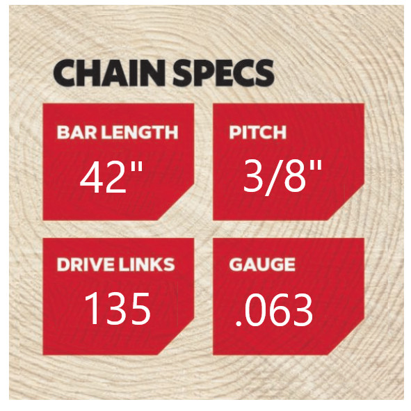 42" Bar & 2x Chains For Stihl MS650, MS660, MS661, 423RNDD025 / 75EXJ135G(2) gallery