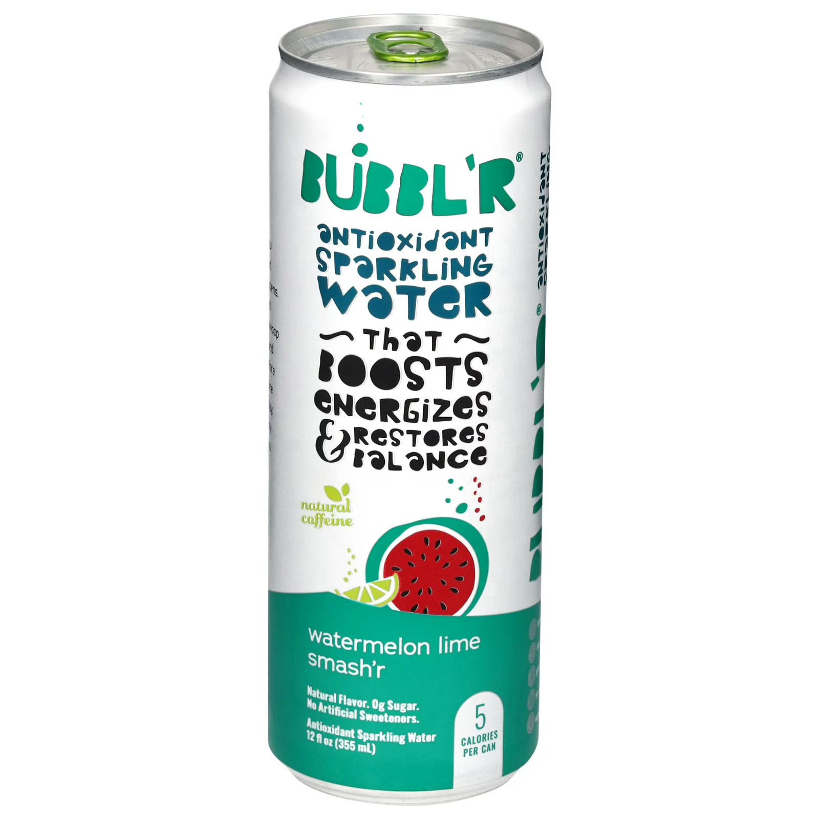 BUBBL'R Antioxidant Sparkling Water, Watermelon Lime Smash'r, 12 fl oz, 6 Pack C gallery