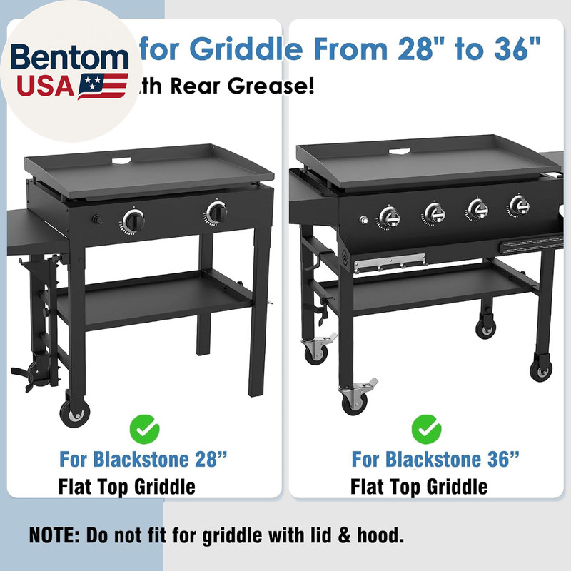 Universal Wind Guard and Warming Rack Set for Griddle from 28" to 36" without a gallery