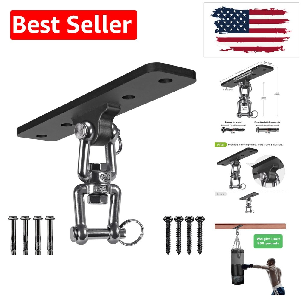 Heavy Bag Hanger,Wall Ceiling Mount Hook 360° Rotation Wood Beam Holder Body ...