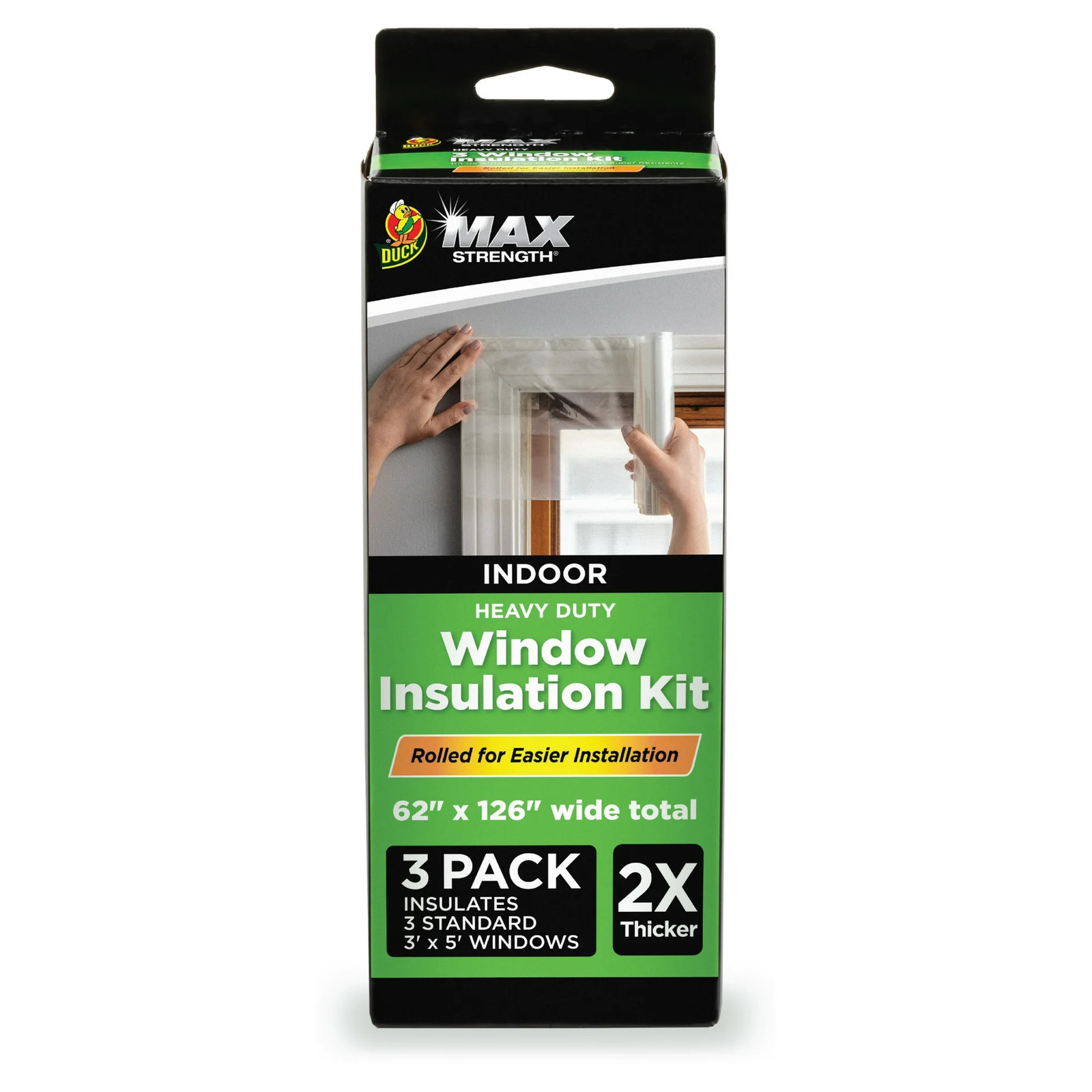 Duck Brand Max Strength Heavy Duty Window Kit: 62 in. x 126 in. (Clear) *3-pack gallery