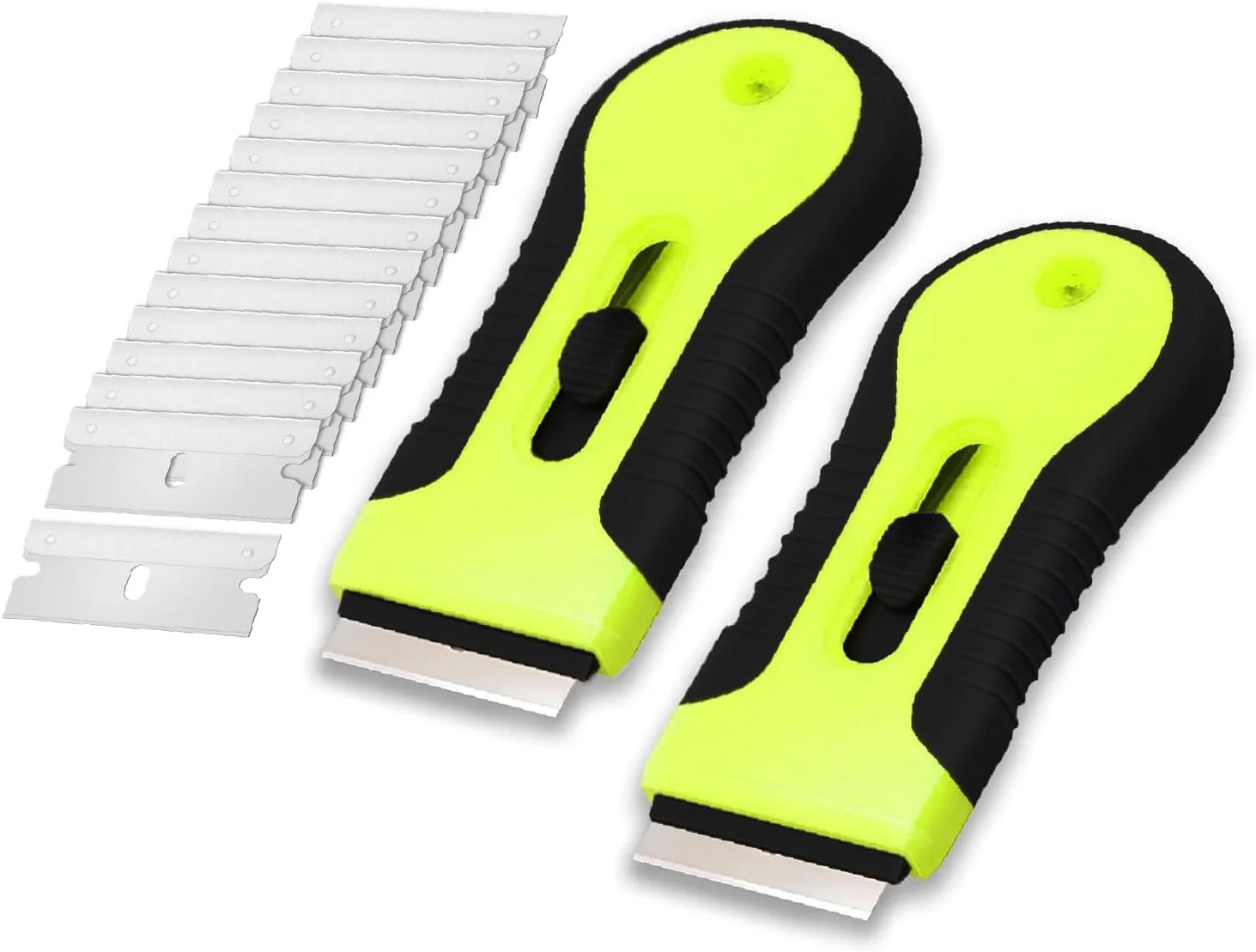 Razor Blade Scraper Tool, 2 Pack, 30 Extra Stainless Steel Blades, Anti-Slip Erg gallery