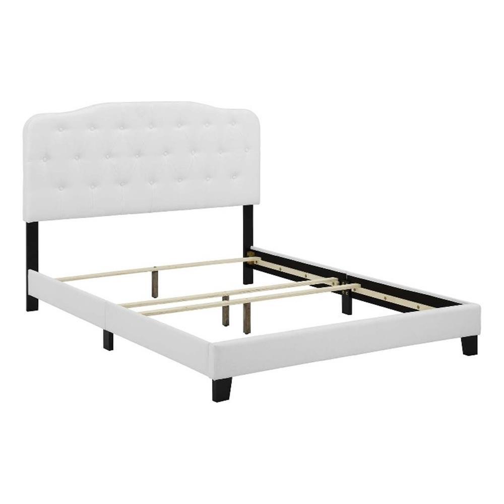 Modway Amelia King Upholstered Polyester Fabric Bed in White Finish gallery