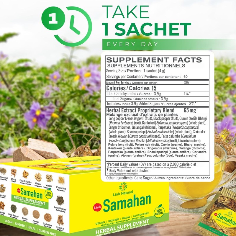 SAMAHAN Ayurvedic Herbal Tea Packets - Sri Lankan 100 Count (Pack of 1) gallery