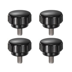 4pcs Knurled Clamping Knobs M6 x 10mm 304 Stainless Steel Thread 25mm Head