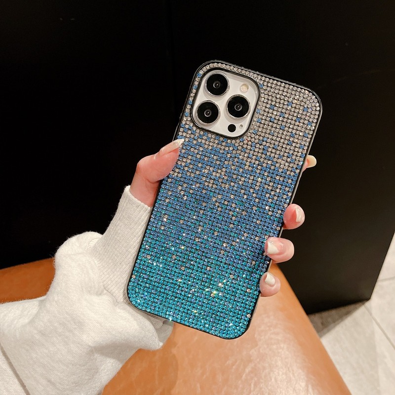 For iPhone 16 Pro Max 15 14 13 12 Crystal Glitter Diamond Bling Sparkle Case