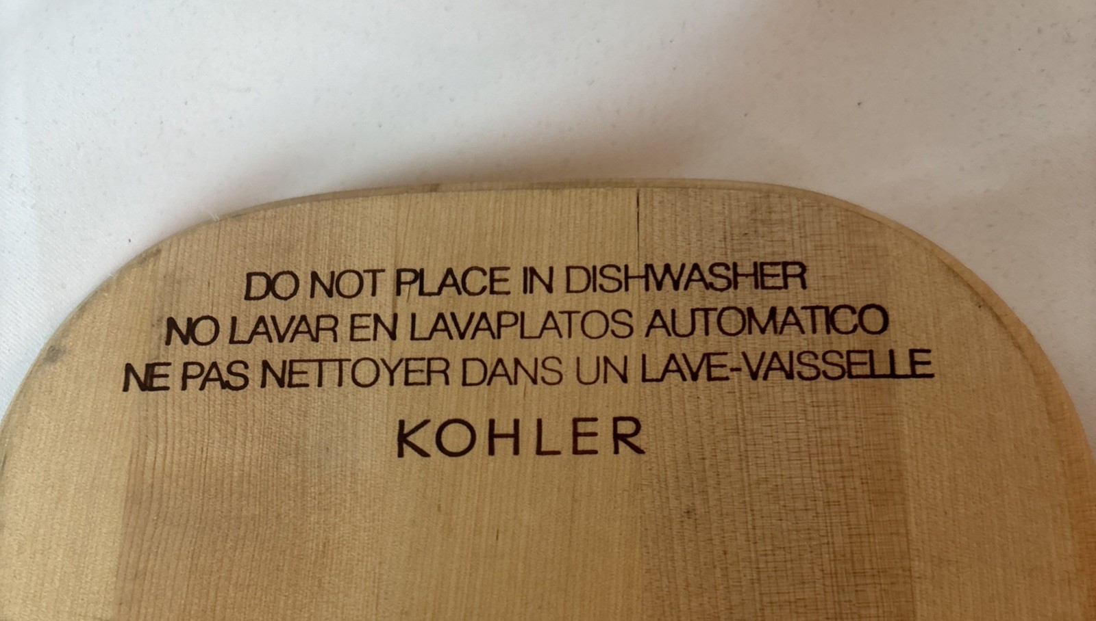 KOHLER CUTTING BOARD DURABLE BLOND HARDWOOD RECTANGLE FOR SINKS 13.75 X 7.5 gallery