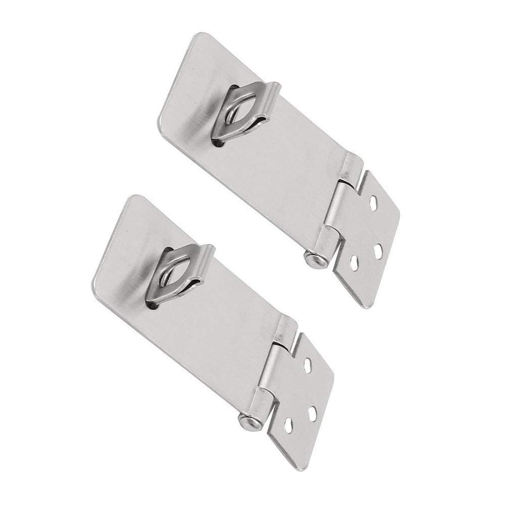 XMHF Padlock Locking Hasp Staple Safety Door Clasp Gate Lock Latch Stainless gallery
