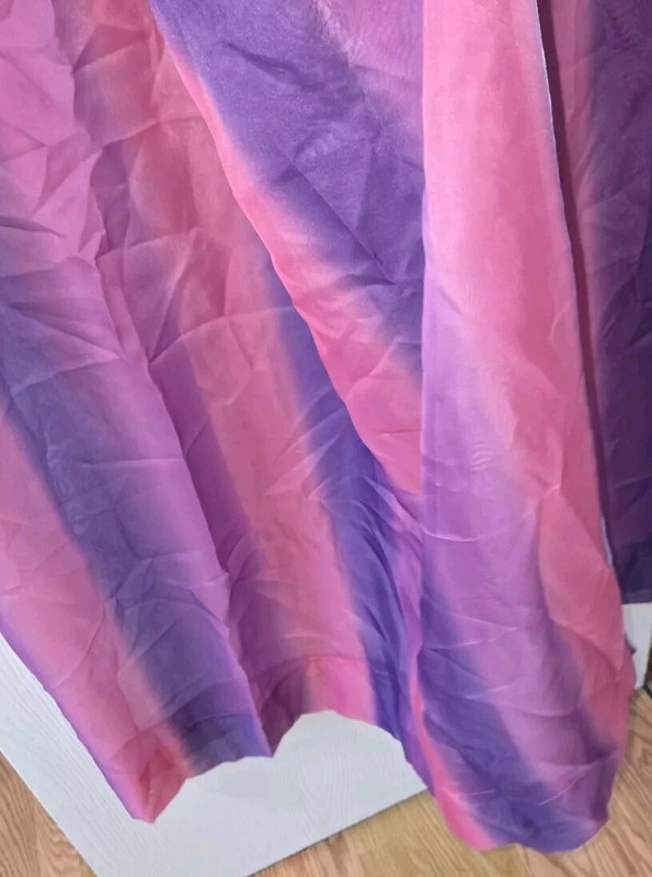 Nice 2 Panels Multi Color Pinks Purplish Voila Sheer Curtain 58in x 63in each gallery