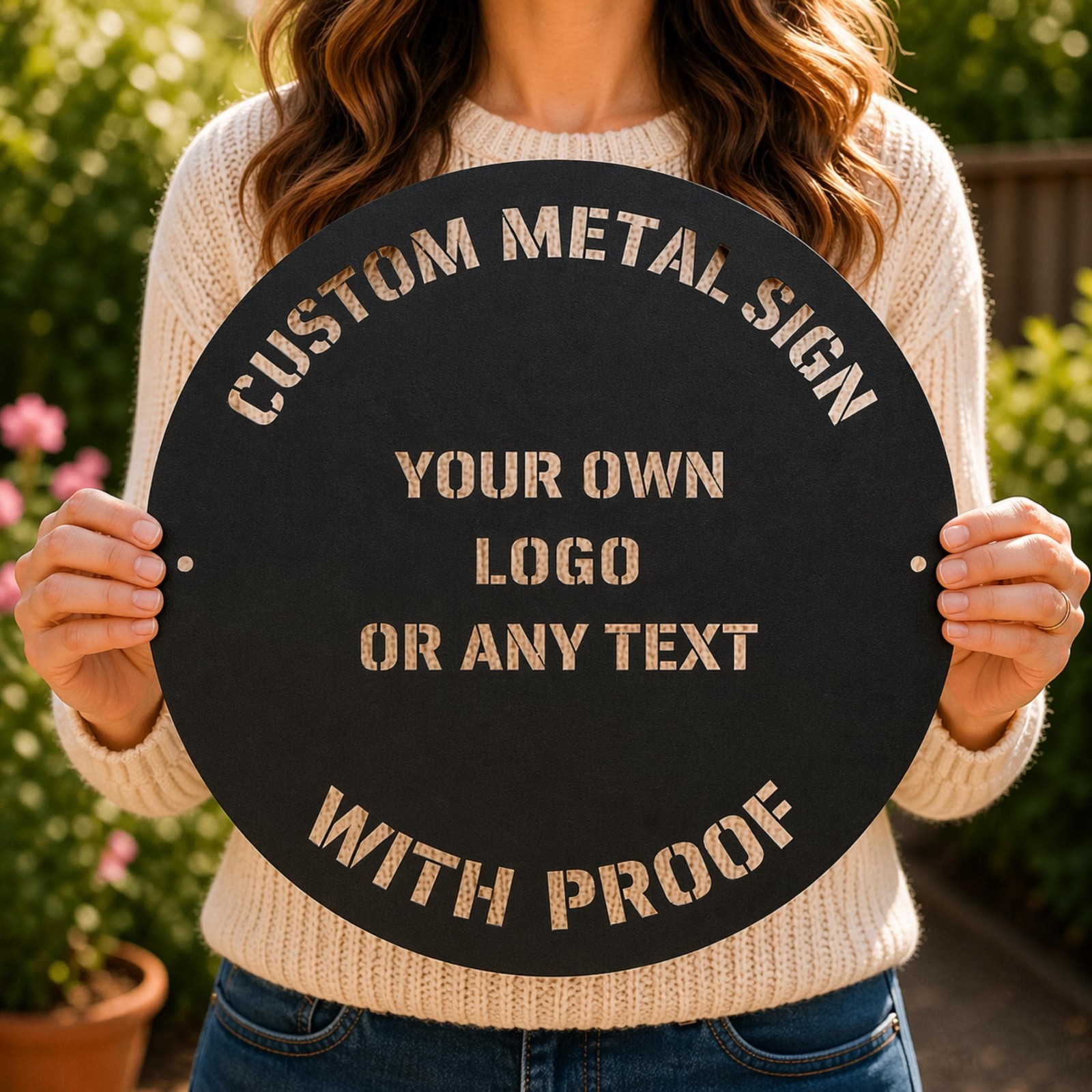 Custom Metal Sign with Logo, Your Design or Text, Circle Square Oval Any Shape gallery
