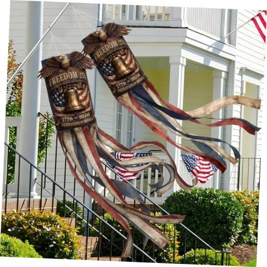 Fanfanwin 2 Pcs 250th Anniversary Windsock Flags 40 Inch Patriotic Windsock gallery