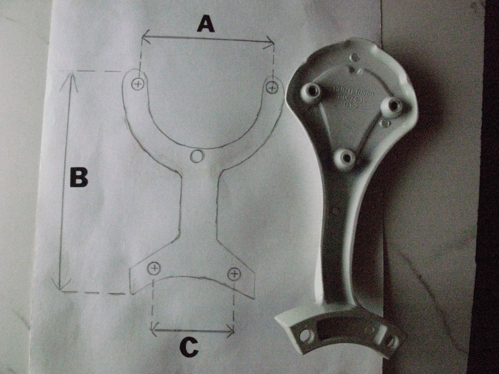 VTG Ceiling Fan Replace Parts Blade Arms Hunter G0674 12 series gallery
