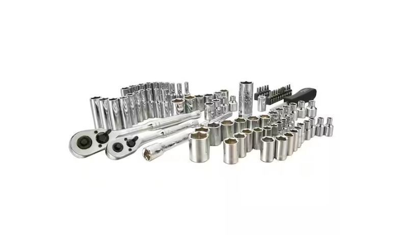 SAE Metric 85-Piece Mechanics Tool Set Ratchet Socket Set 1/4 in 3/8 in gallery