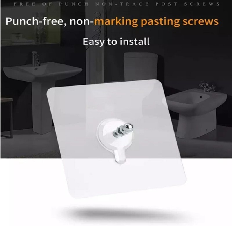 30PCS Self Adhesive Wall Hooks Seamless Punch Free Nail Screw Stickers Hanging gallery