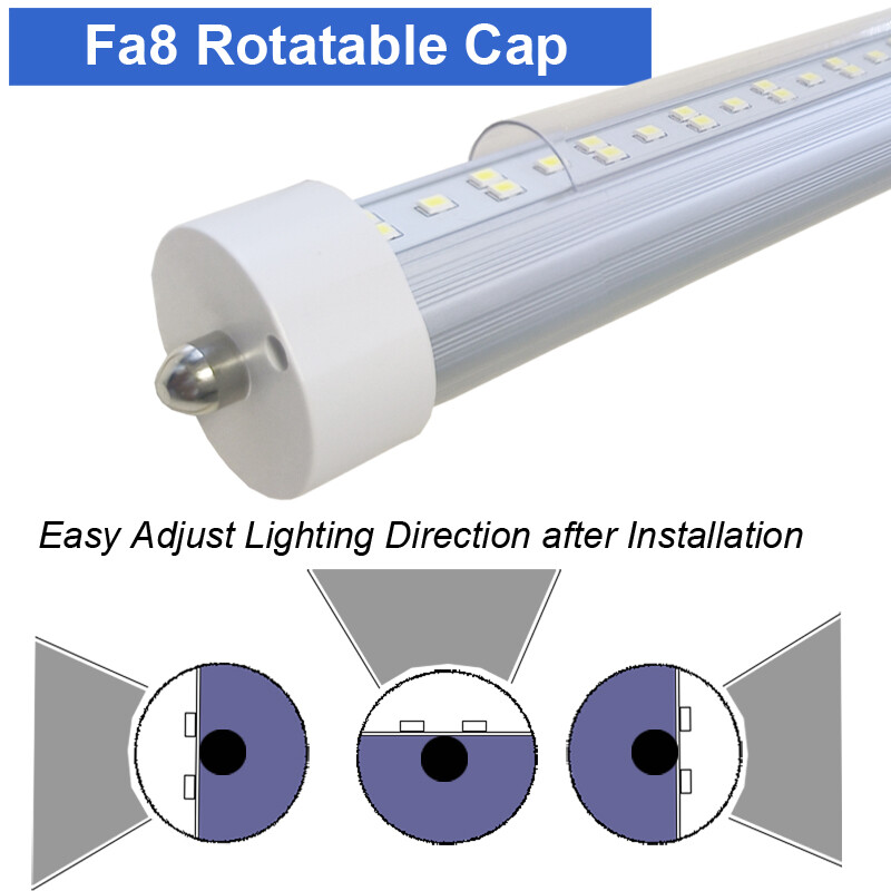 12 Pack 8 Foot Led Light Bulbs Single Pin 144W 18000Lm 6500K 8' Led Shop Lights gallery