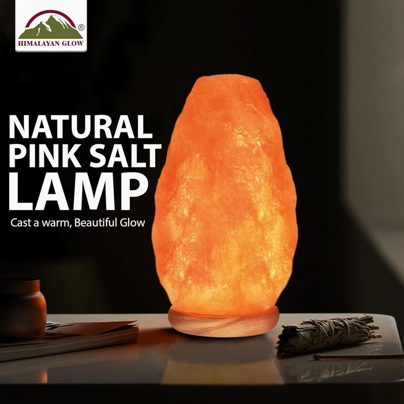 Himalayan Salt Lamp with Touch Dimmer, 5-7 lbs, Wooden Base, Unique Gift gallery