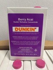 Dunkin Donuts Berry Acai Refresher Concentrate (NEW)