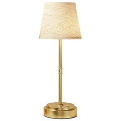Rechargeable Cordless Table Lamp Gold – 1 Pack Brass 7500mAh Battery Operated…