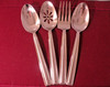4 Serving Pieces Mikasa DOLCINA FROST 18/0 Stainless Steel Flatware Spoons Fork gallery