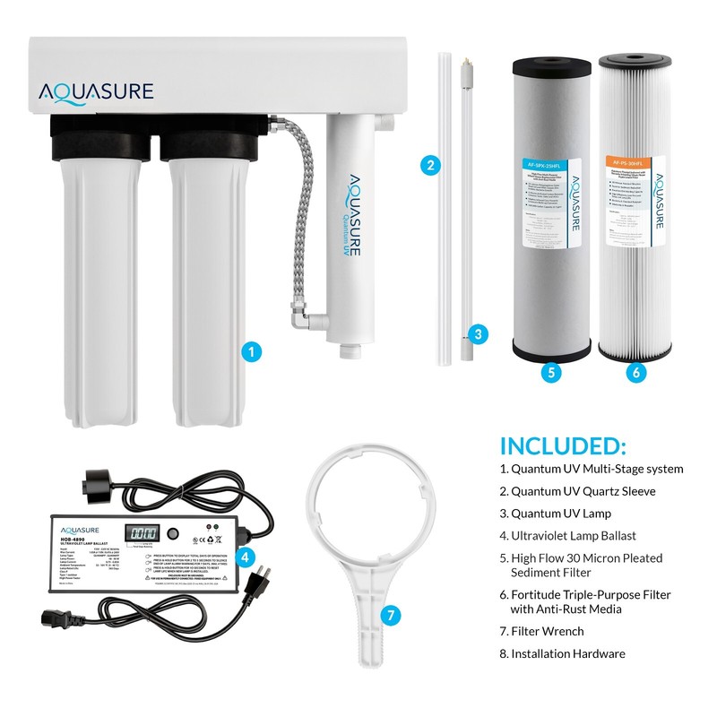 Aquasure Quantum Series 18 GPM Multi-Stage UV Whole House Water Treatment System gallery
