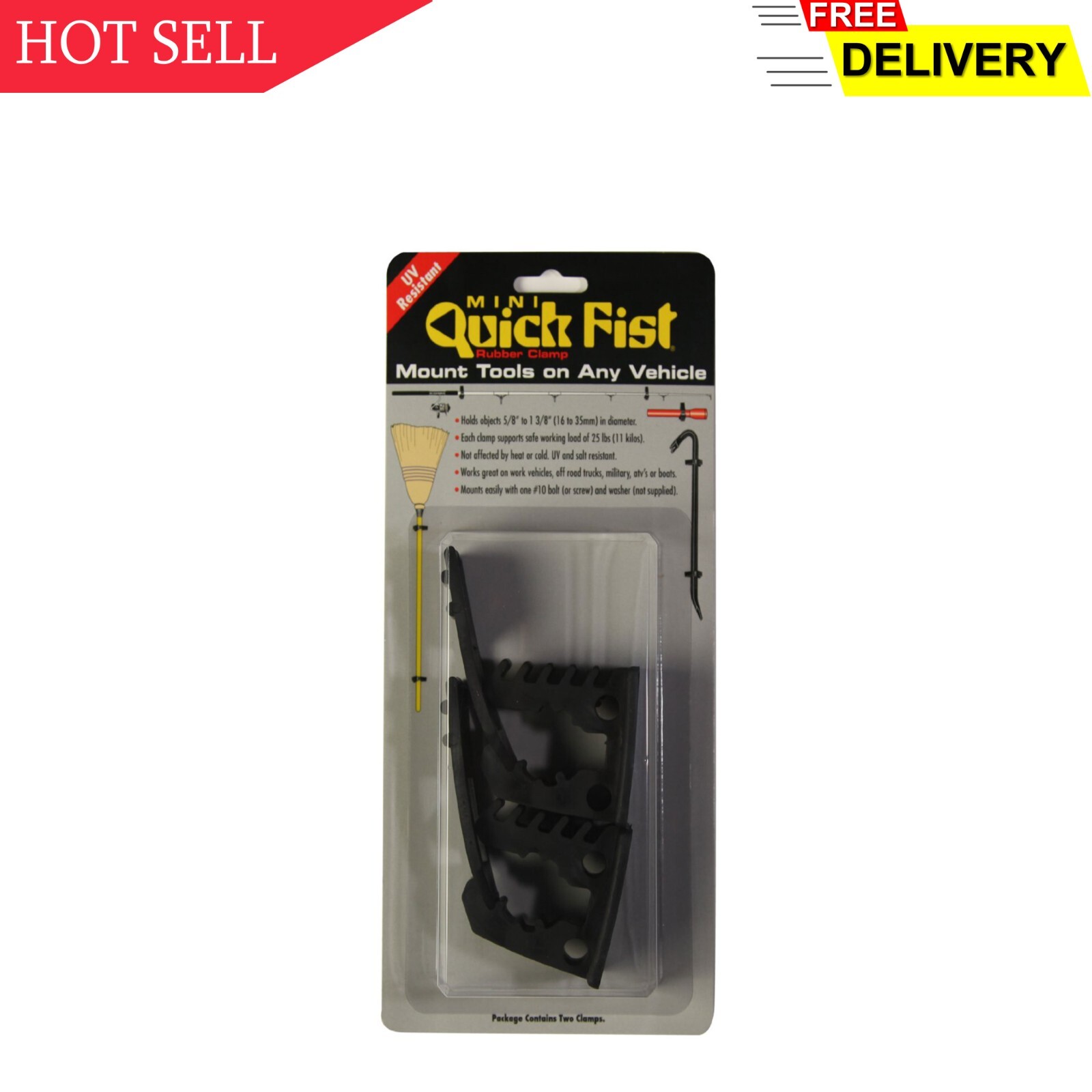QUICK FIST Mini Clamp for mounting tools & equipment 5/8' - 1-3/8' diameter, 2.. gallery