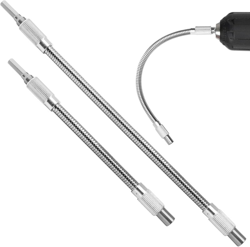 360-Degree Bendable Drill Bit Extensions - 7.9" & 11.8" for Tough Access Tasks gallery