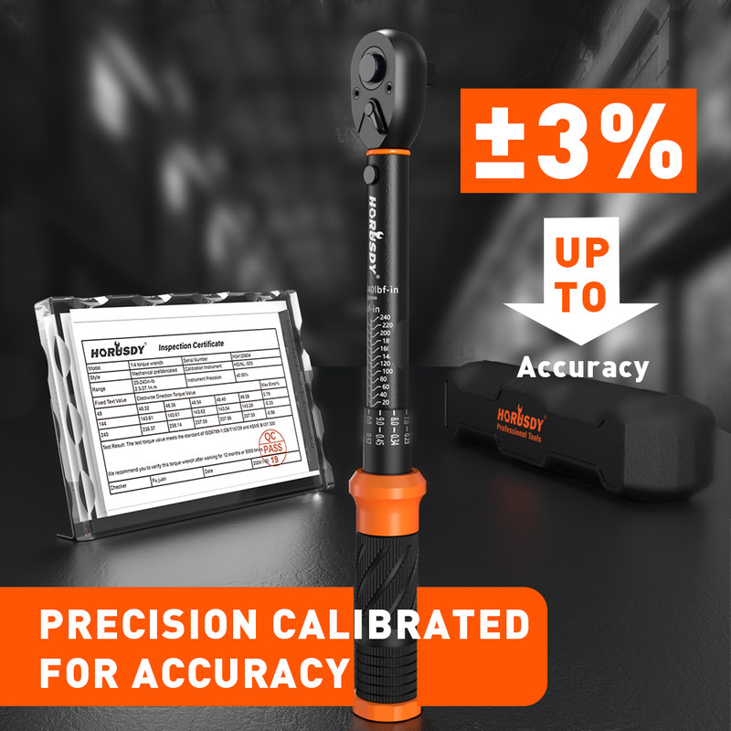 1/4" Torque Wrench Snap Socket Professional Drive Click Ratcheting Reversible gallery