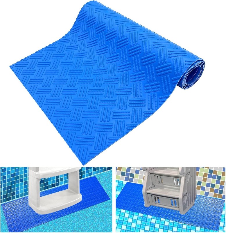 High-Quality Rubber Pool Ladder Mat 36"x9" - Ultimate Safety Solution gallery