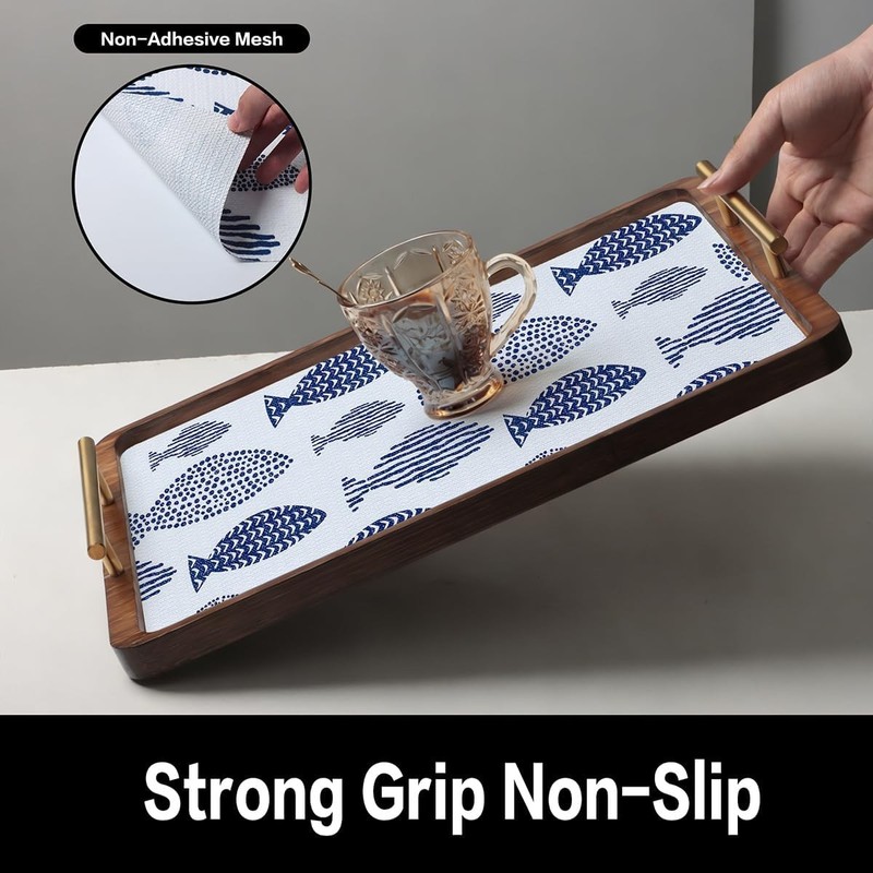 Blue Shelf Liner for Kitchen Cabinets Non Adhesive Drawer Liners Non Slip Cupboa gallery