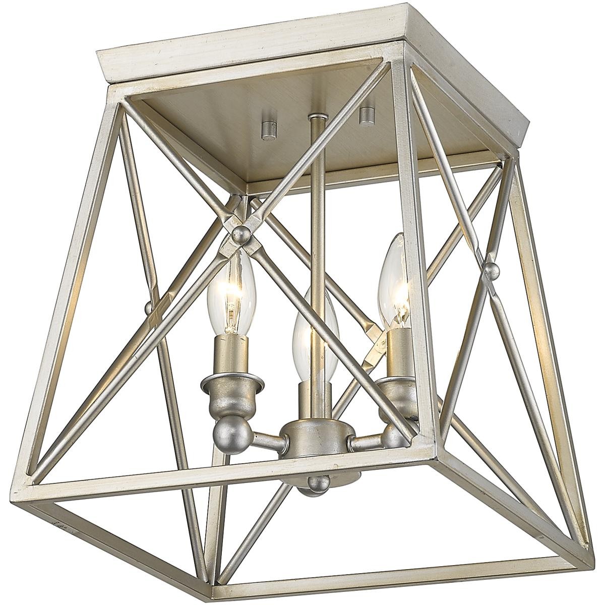 Z-Lite 447F11-AS Trestle Flush Mount Antique Silver gallery