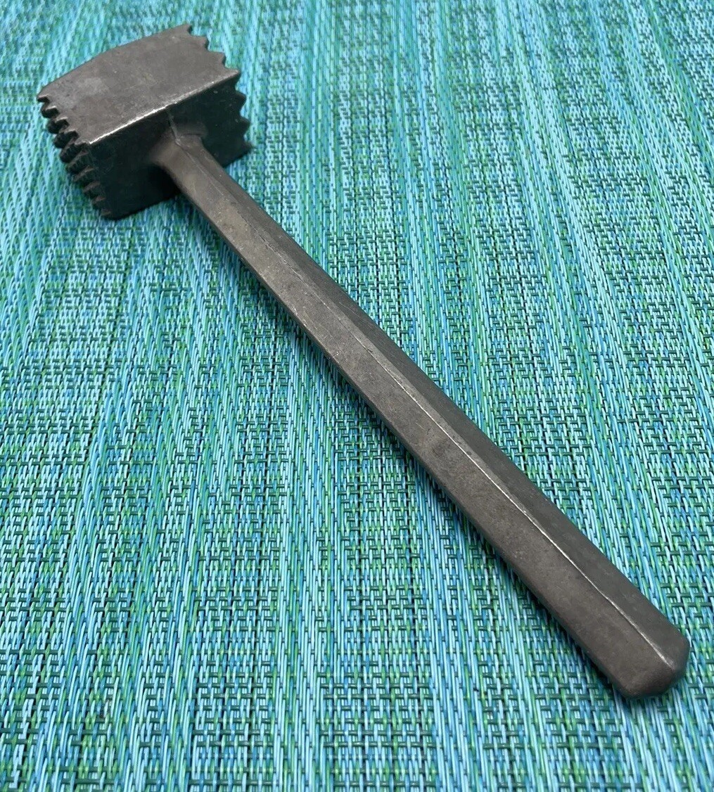 Vtg Cast Aluminium Meat Tenderizer Hammer Mallet Coarse Fine Japan 5 Ounces gallery