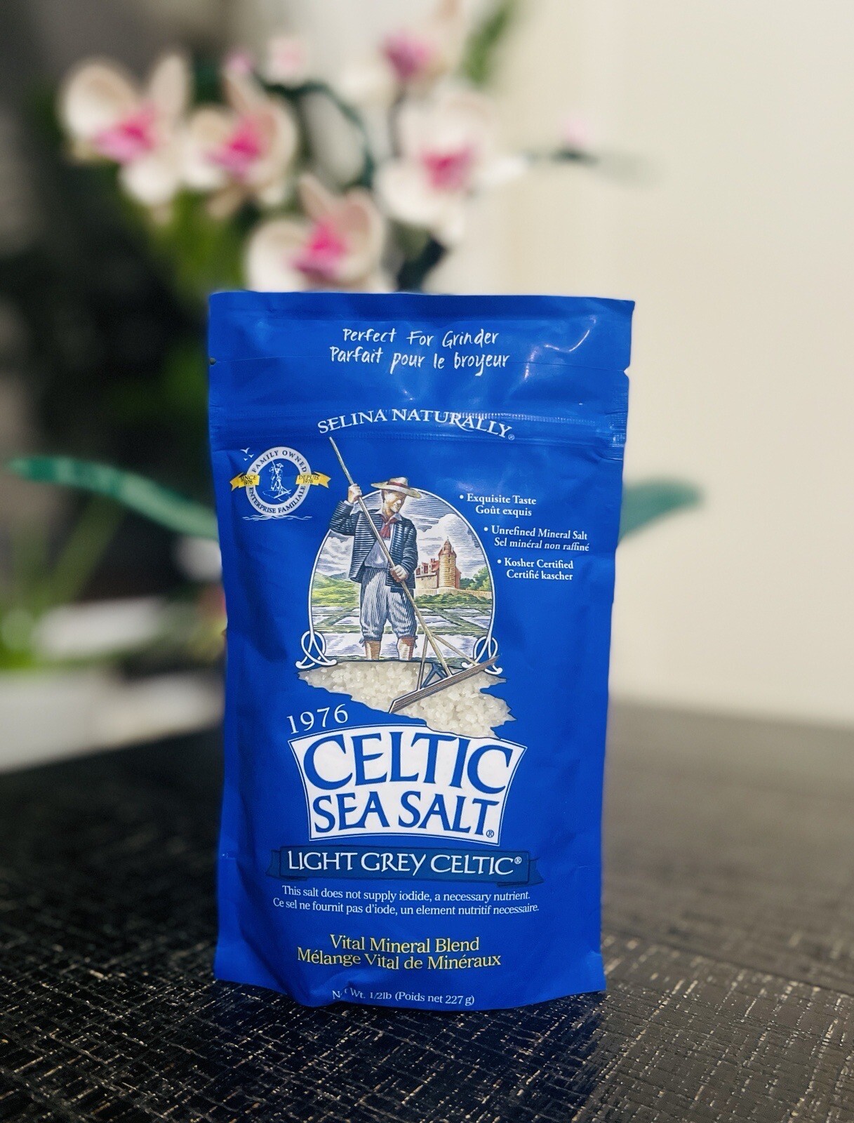 Celtic Sea Salt Light Grey, Coarse Grind, Gluten Free, Kosher, 1/2 LB BAG gallery