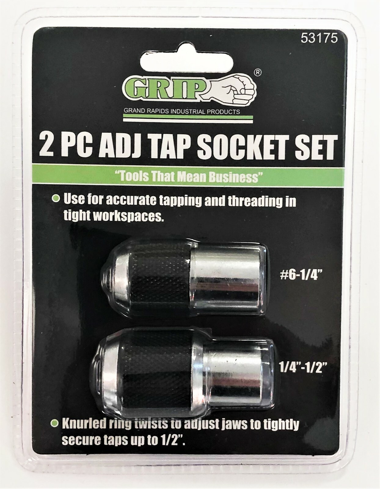 2pc GRIP TOOLS 3/8" DR. ADJUSTABLE THREAD TAP EASY OUT SOCKET SET RATCHET #53175 gallery