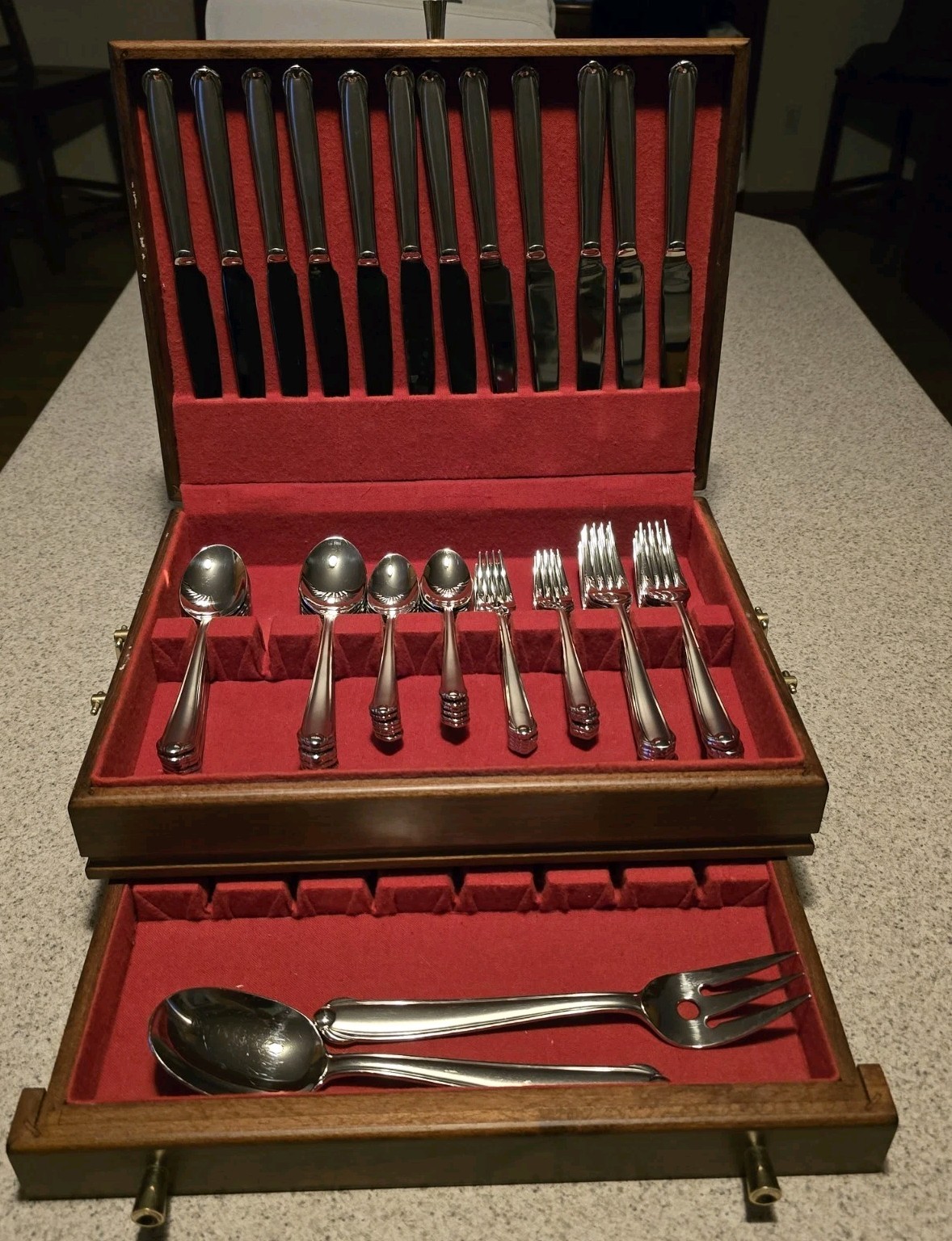 Mikasa - Classico Satin Flatware. 62 Pieces. (12) 5 Piece Place Settings. gallery